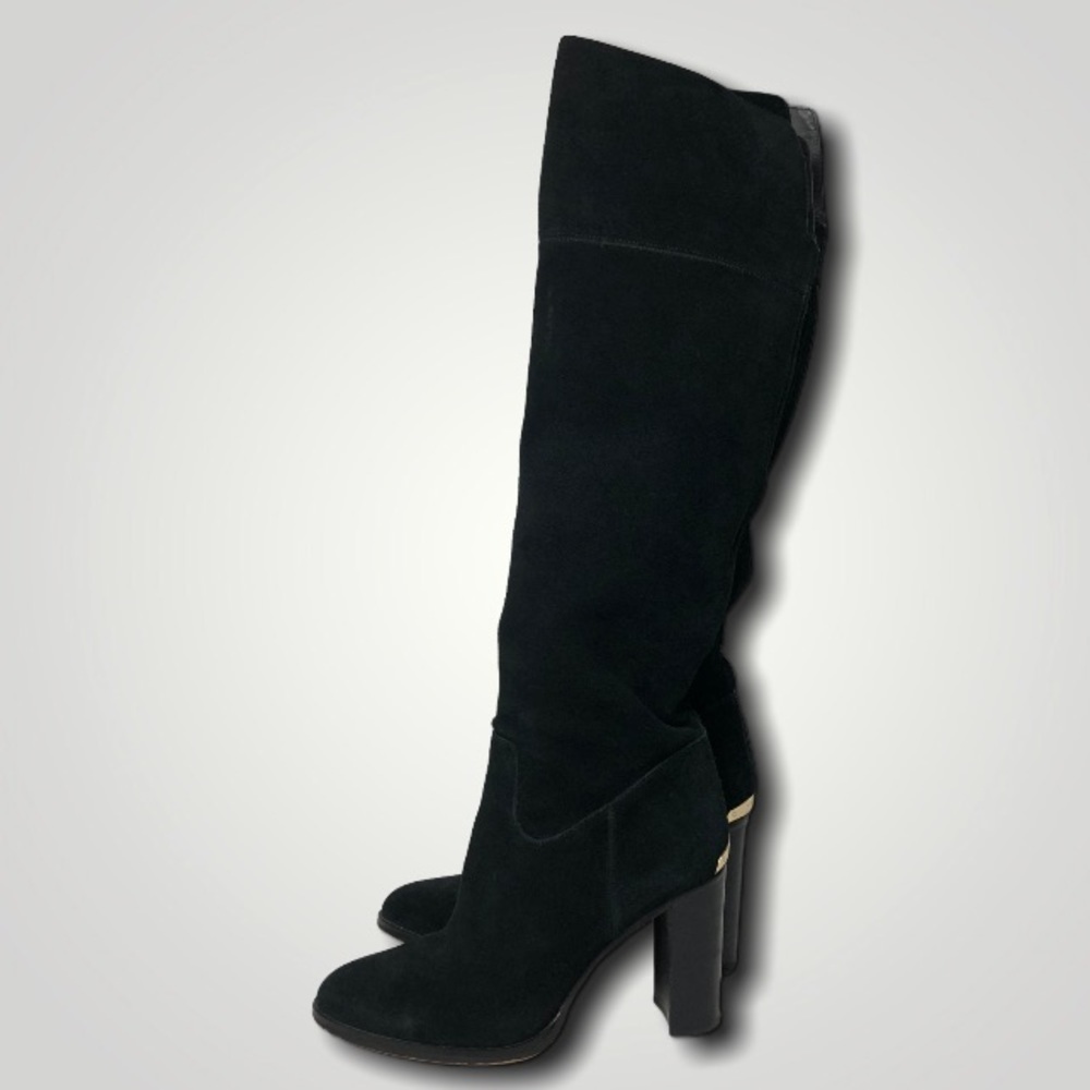 Michael Kors Regina Knee High Black Tall Heeled Boots 8.5 - Picture 8 of 14